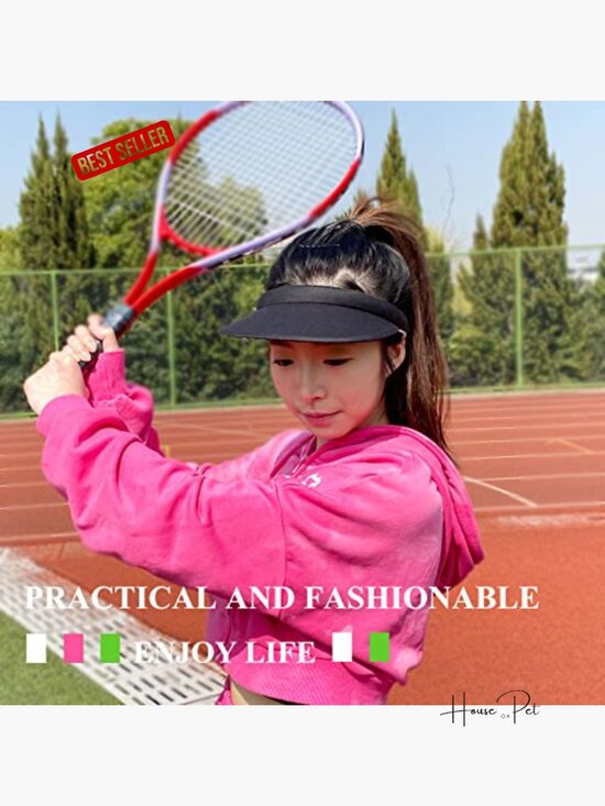 2 Pack Clip On Wide Brim Sun Visor Hats Outdoor Sports Golf Tennis main image 2